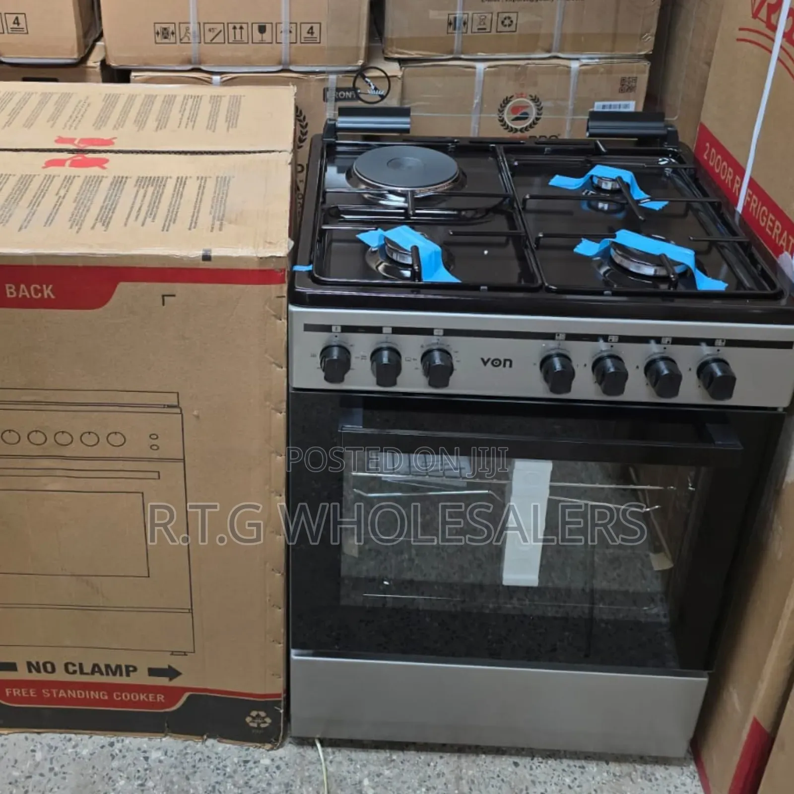 Von 60×60cm 3 Gas + 1 Electric Oven Standing Cooker