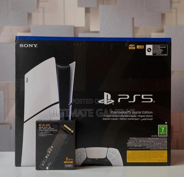 Playstation 5 Slim Digital Edition With Extra 1tb Wd SSD - thumbnail 3