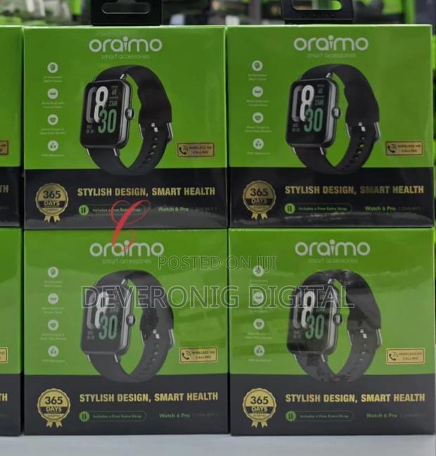 Oraimo Watch 6 Pro Osw-807s 1.69curved Glass* Metal Body Smart Watch