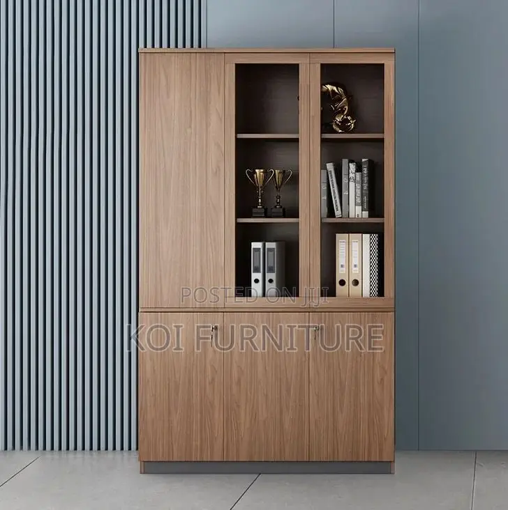 Office Cabiet; Six Doors Brown Modern Home Office Store Cabinet