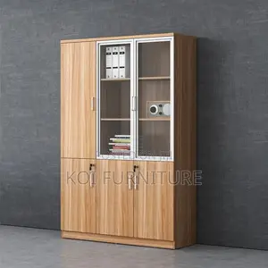 Office Cabiet; Six Doors Brown Modern Home Office Store Cabinet