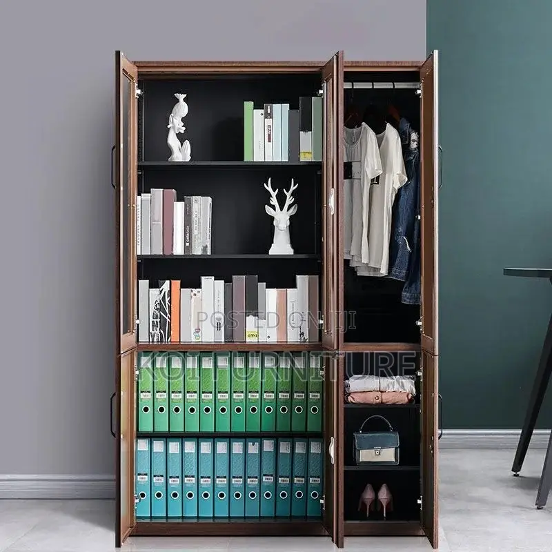 Office Cabiet; Six Doors Brown Modern Home Office Store Cabinet