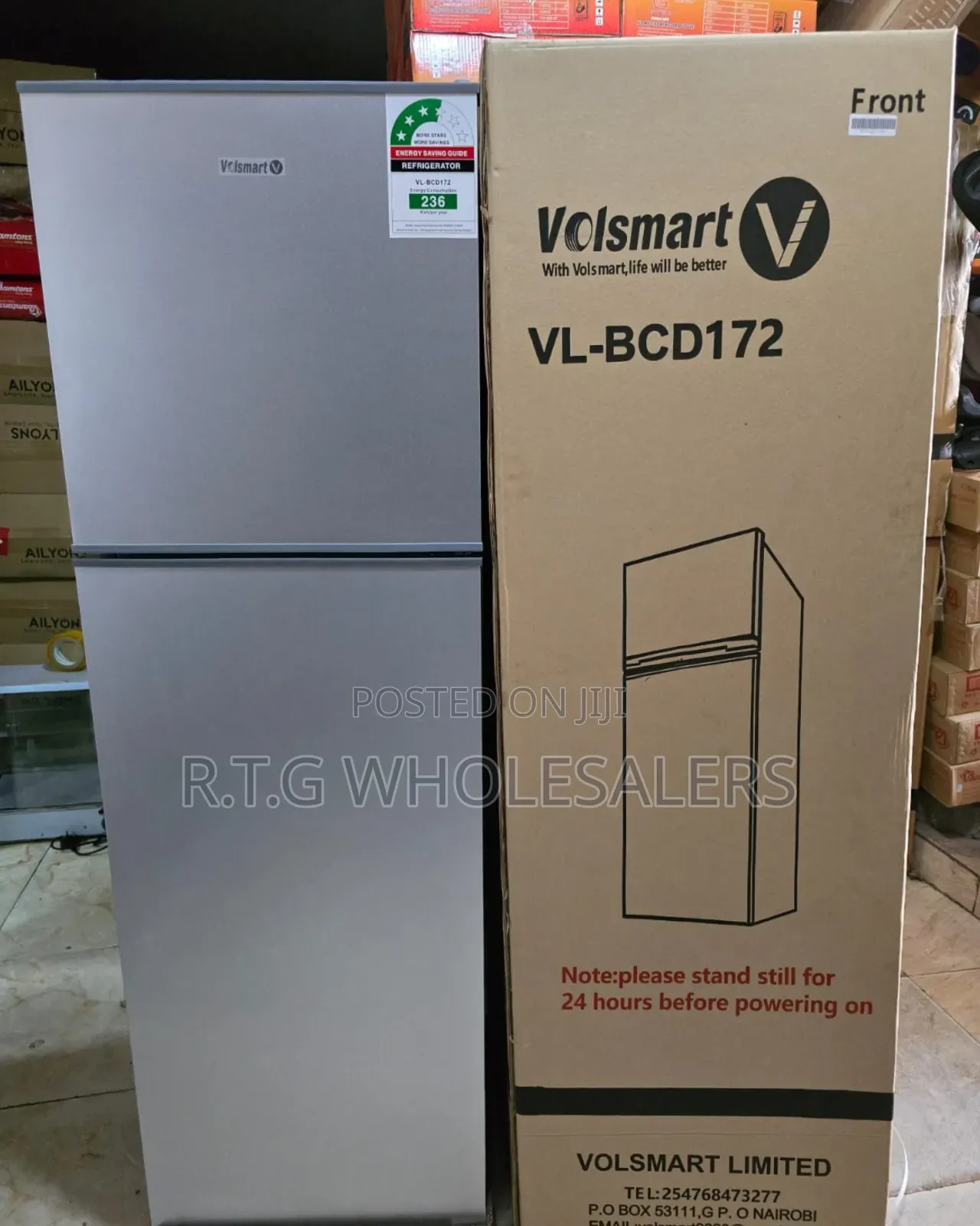 Volsmart 172 Litres Double Door Fridge Silver