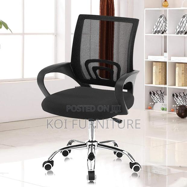 Office Chair; Fabric Clerical Mesh Office Swivel Study Chair - thumbnail 2