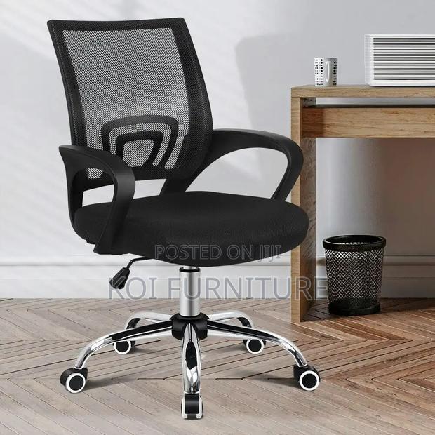 Office Chair; Fabric Clerical Mesh Office Swivel Study Chair - thumbnail 3