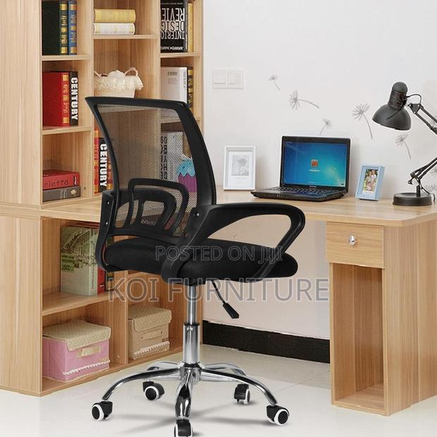 Office Chair; Fabric Clerical Mesh Office Swivel Study Chair - thumbnail 4