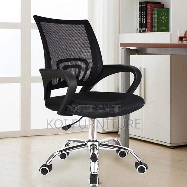 Office Chair; Fabric Clerical Mesh Office Swivel Study Chair - thumbnail 5
