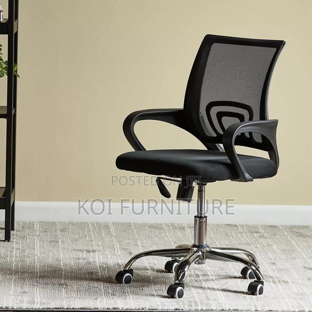 Office Chairs; Clerical Mesh Fabric Breathable Office Seat - thumbnail 4