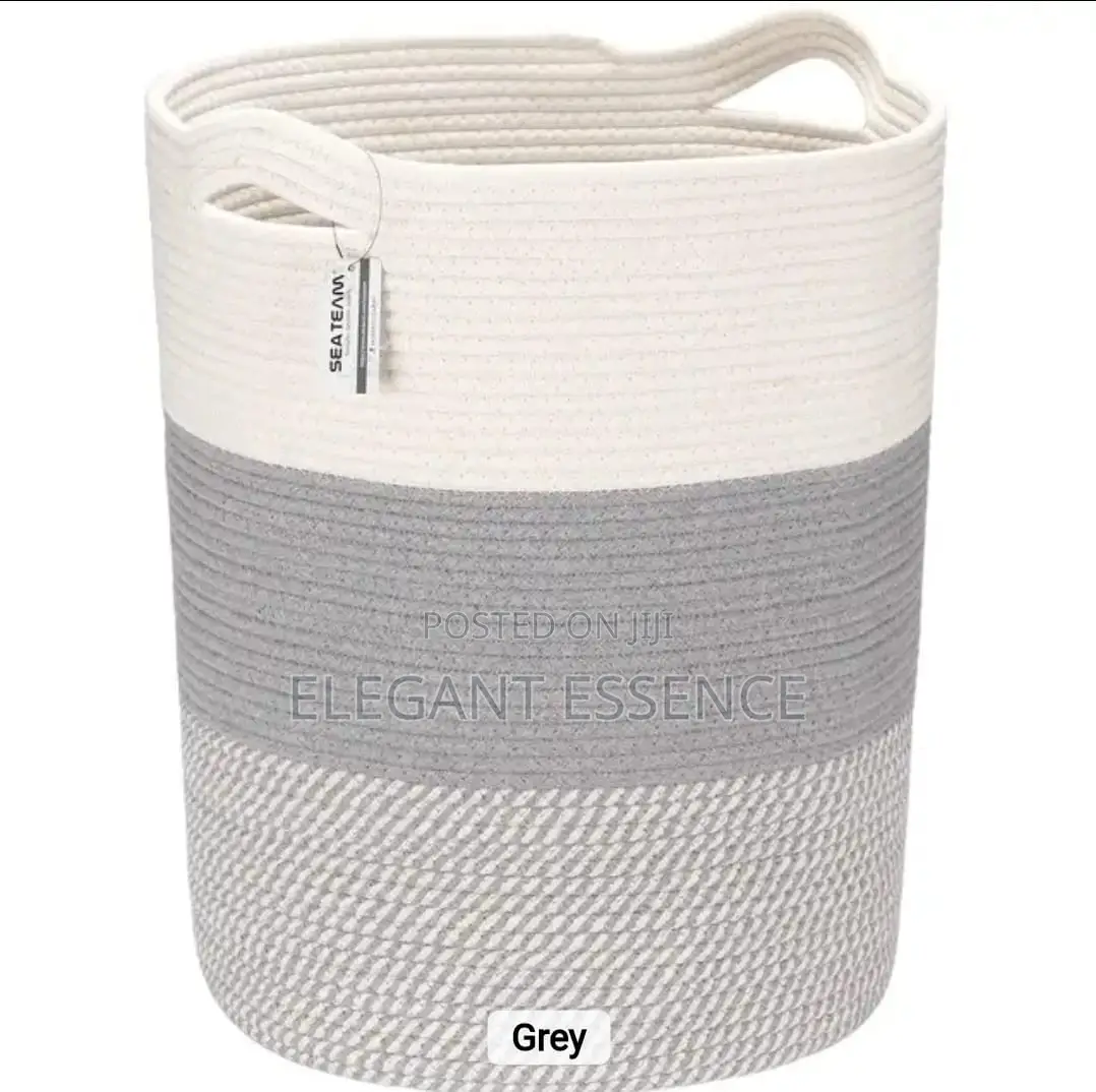Cotton Rope Woven Storage Basket Dirty Clothes Basket