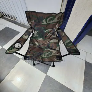 Portable/Foldable Camping Chair With Armrest & Drink Holder