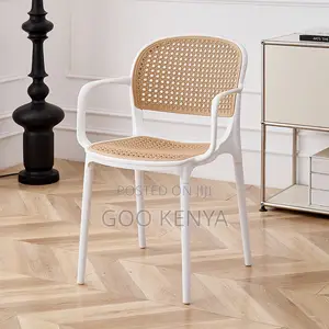 Outdoor Chair;Plastic Rattan Wicker Outdoor Dining Chair With Armrests