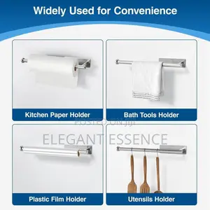 Self-adhesive Or Drilling, Brushed Nickel,Kitchen Roll Dispenser