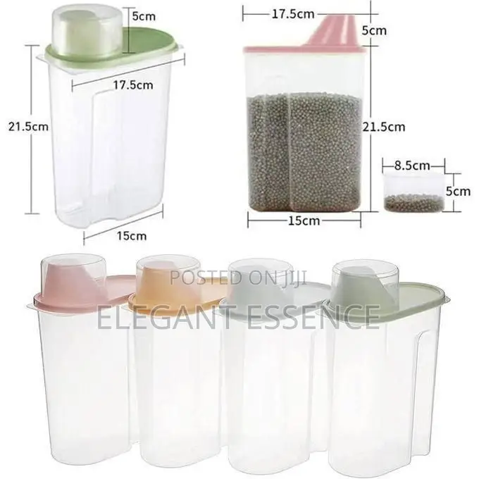 2.5l Airtight Cereal Container With Secure Cover-bpa-free,