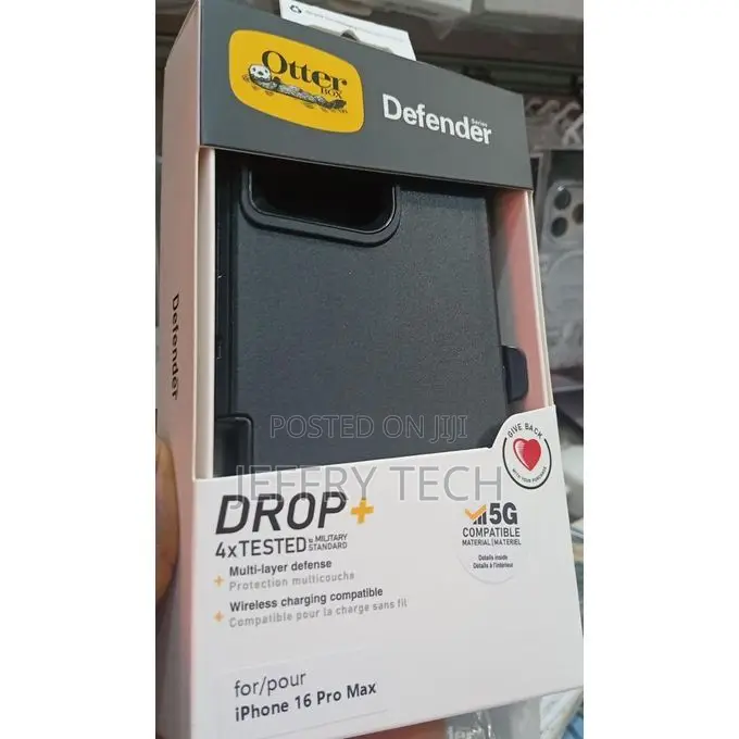 Otter Box Defender Series Case for iPhone 16 Pro Max - Black