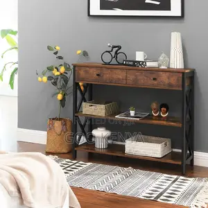 Hallway Console Table; Design Console Table With 2 Drawers For Bedroom