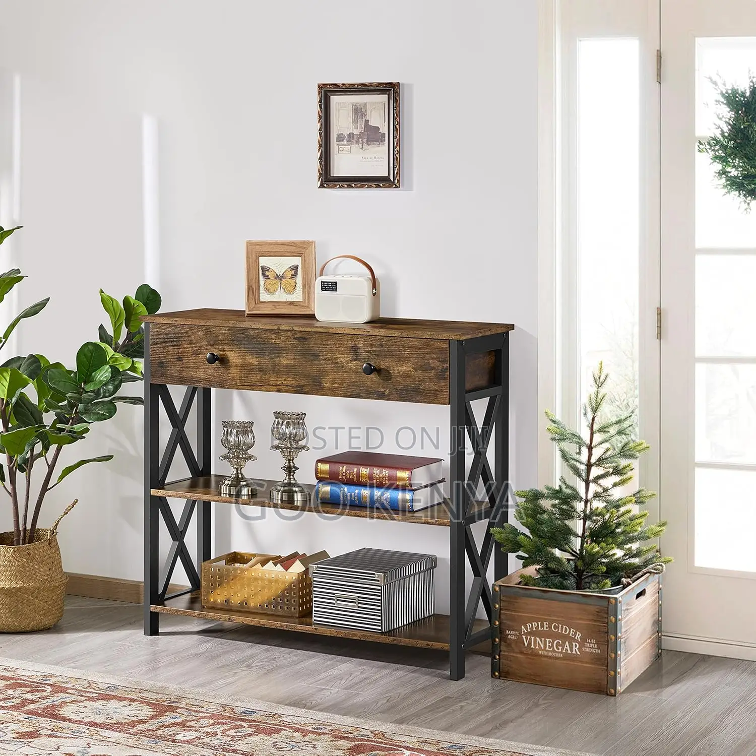 Hallway Console Table; Design Console Table With 2 Drawers For Bedroom