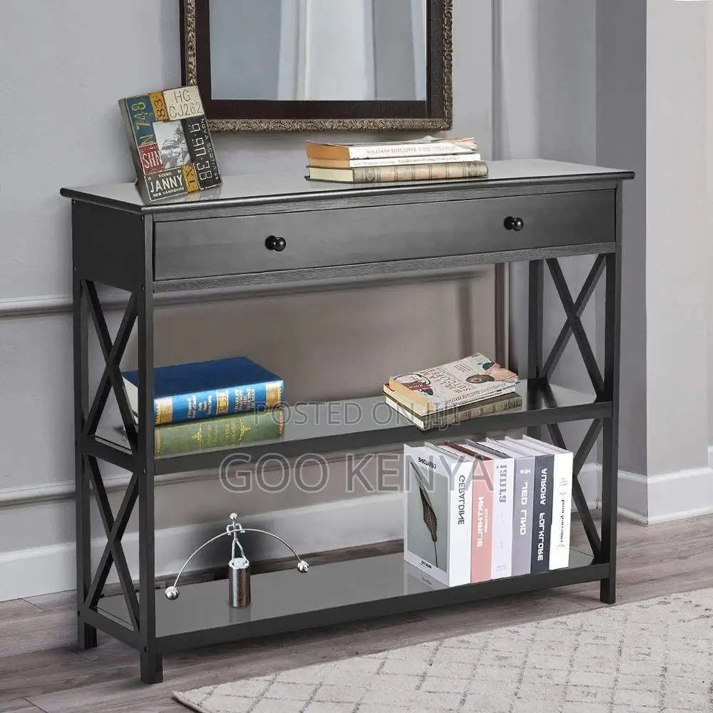 Hallway Console Table; Design Console Table With 2 Drawers For Bedroom
