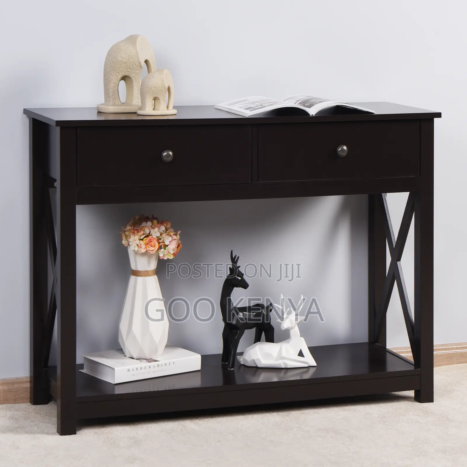 Hallway Console Table; Design Console Table With 2 Drawers For Bedroom