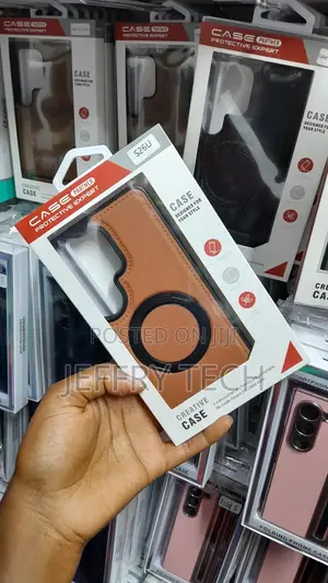 Nayer Samsung Galaxy S26 Ultra Leather Magnetic Ring Kickstand Case