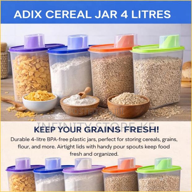 Adix Cereal Jar 4 Litres 4pcs