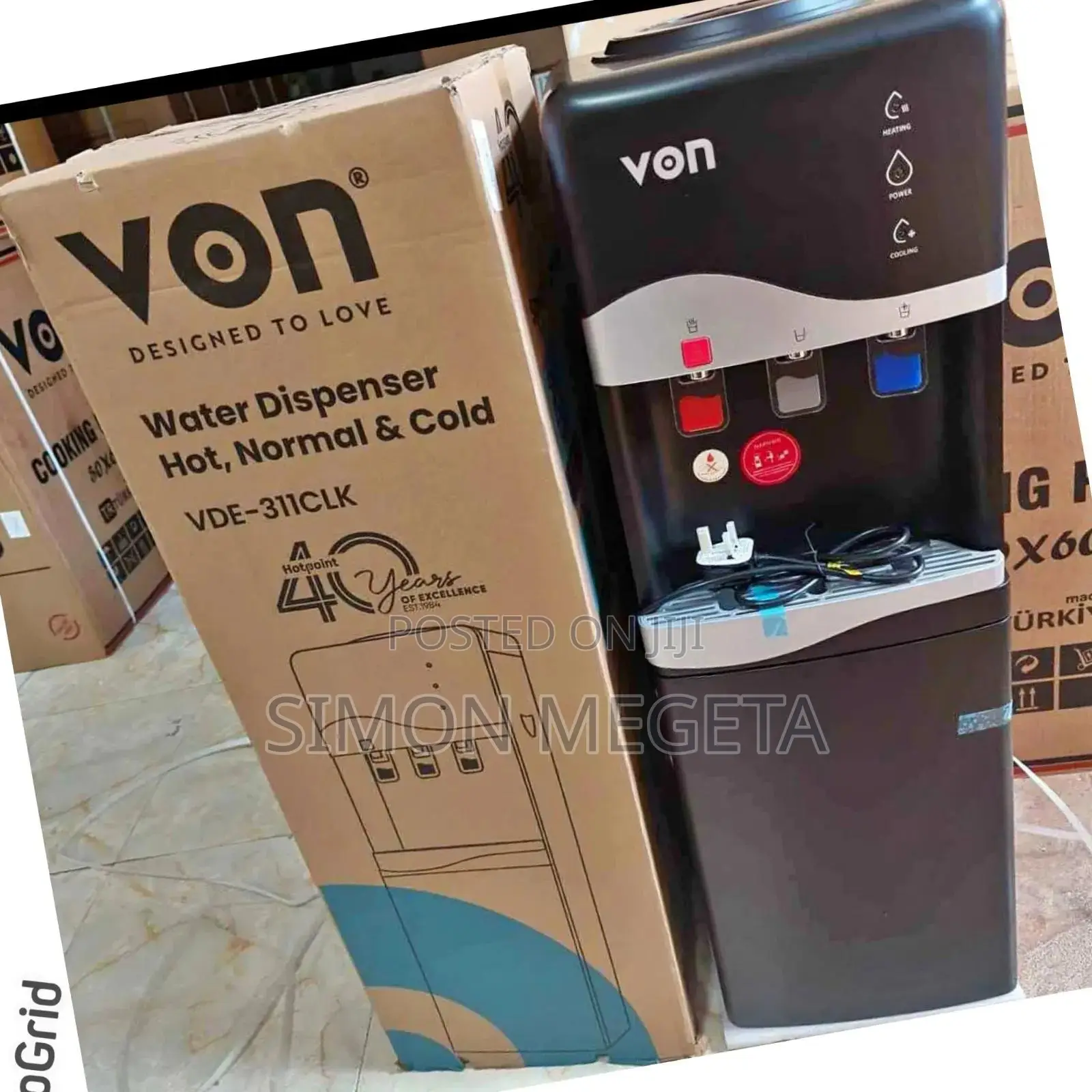 Von Black 3 Taps Dispenser in Stock Fare Price