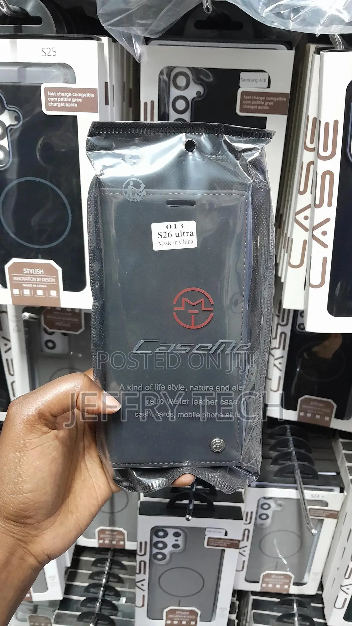 Nuroi Caseme Premium Flip Leather Case for Samsung S26 Ultra