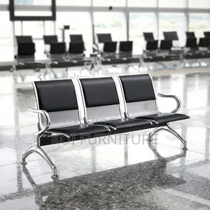 Office Benches; Black Three Seaters Reception Bench