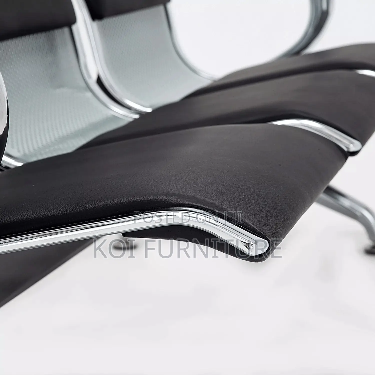 Office Benches; Black Three Seaters Reception Bench