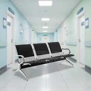 Office Benches; Black Three Seaters Reception Bench