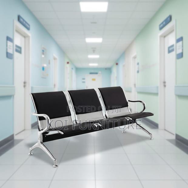 Office Benches; Black Three Seaters Reception Bench - thumbnail 5