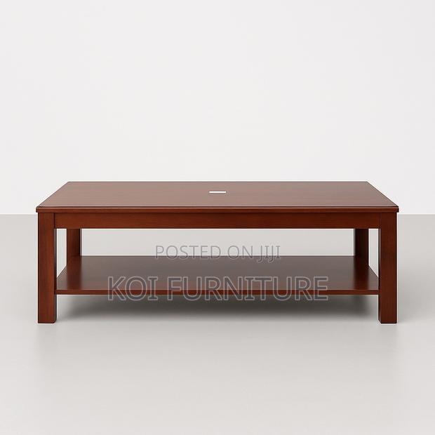 Coffee Table; Mahogany Made Rectangular Coffee Table - thumbnail 5