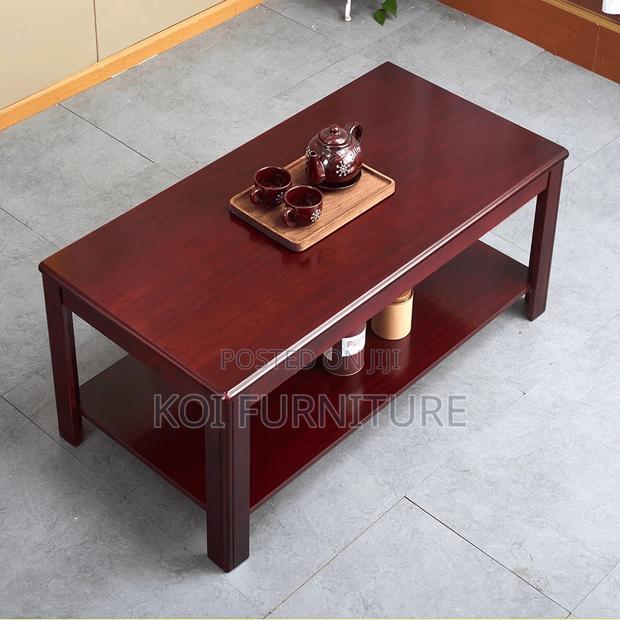 Coffee Table; Mahogany Made Rectangular Coffee Table - thumbnail 6