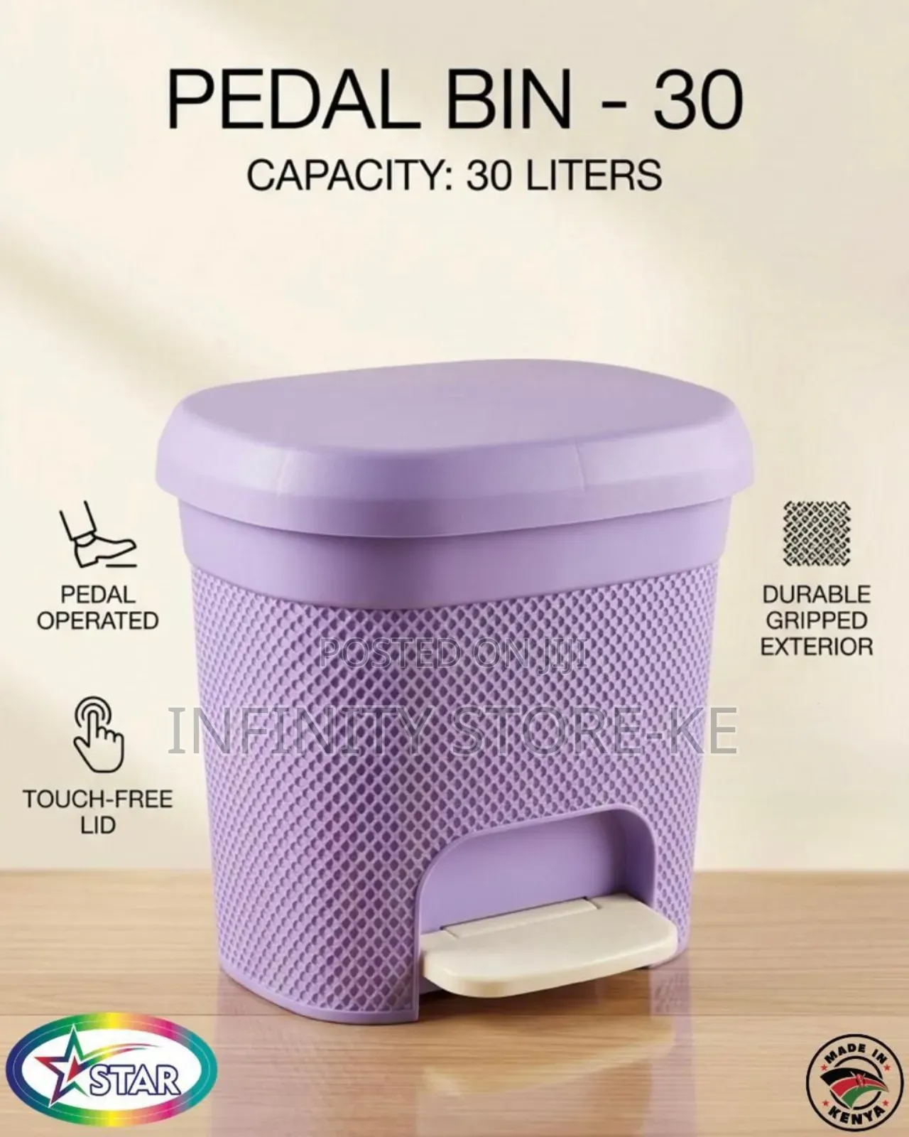 Star Pedal Bin 30 Litres