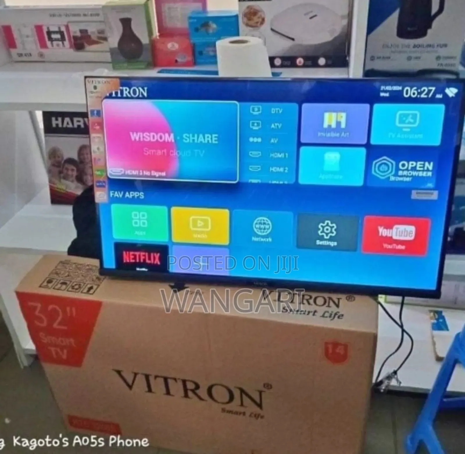Wifi Enabled Ethernet Cable Vitron 32 Inch Smart Android Tv