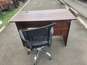 Office Desk and Mesh Office Chair