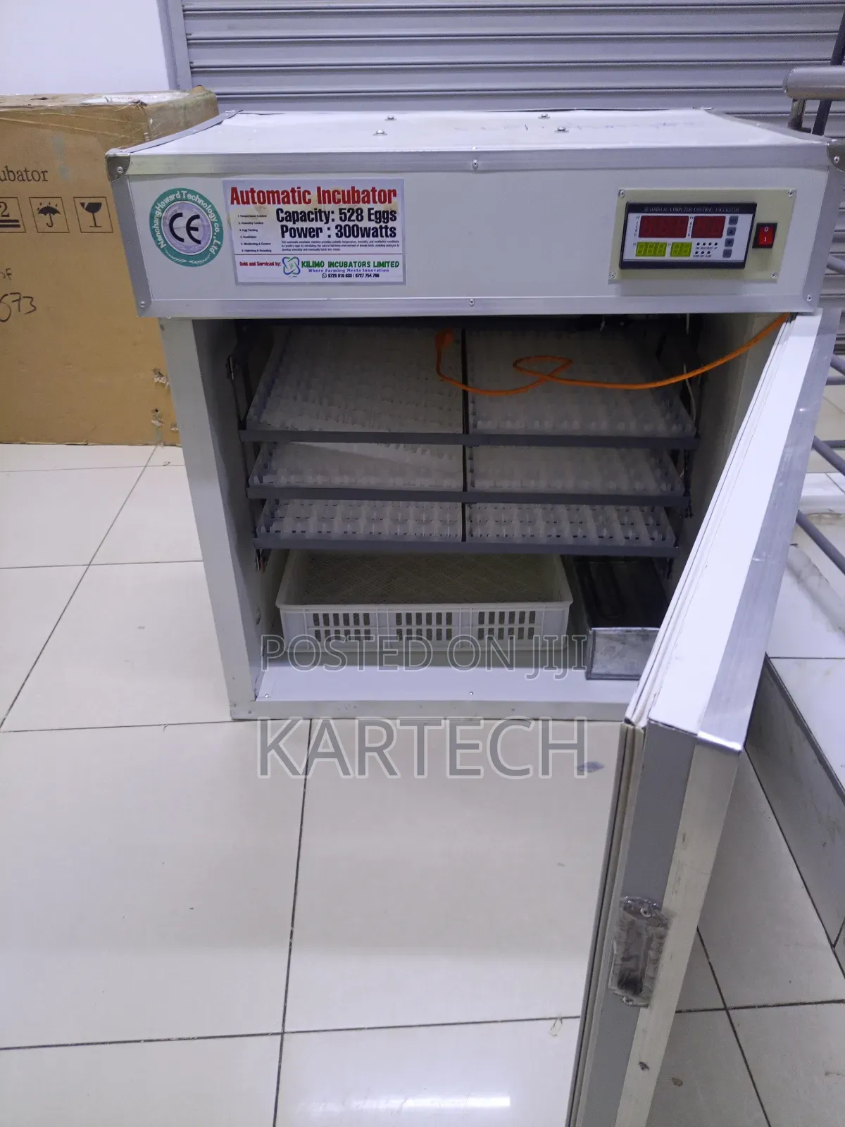 Poultry Incubator 528 Eggs With Humidity Temperature Display