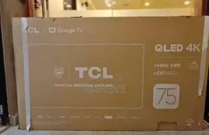 Frameless TCL Qled 75 Inch HDR Television