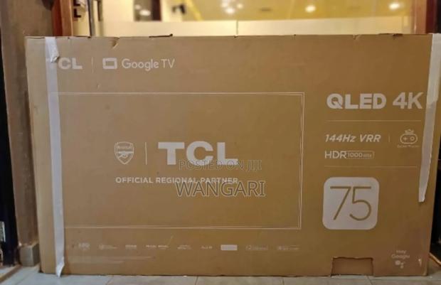 Frameless TCL Qled 75 Inch HDR Television