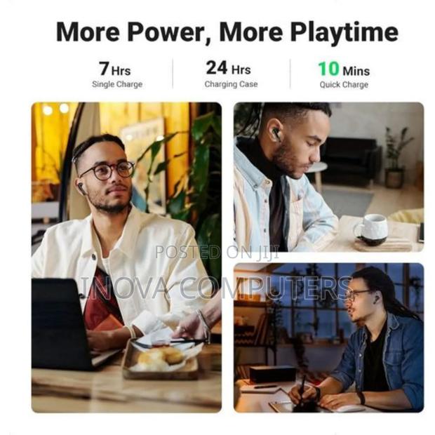 Ugreen Hitune T3 Active Noise-cancelling Wireless Earbuds - Black - thumbnail 3