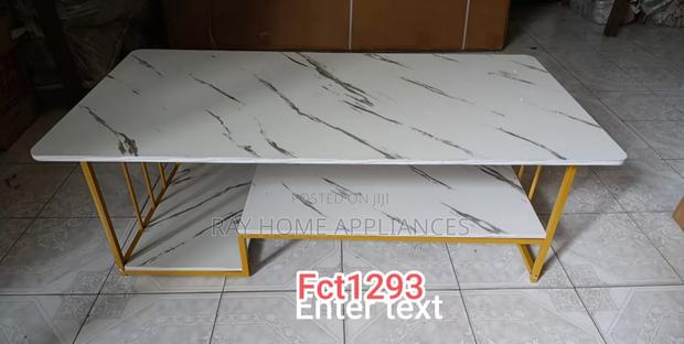 Executive Rectangular White Marble Coffee Table - main view