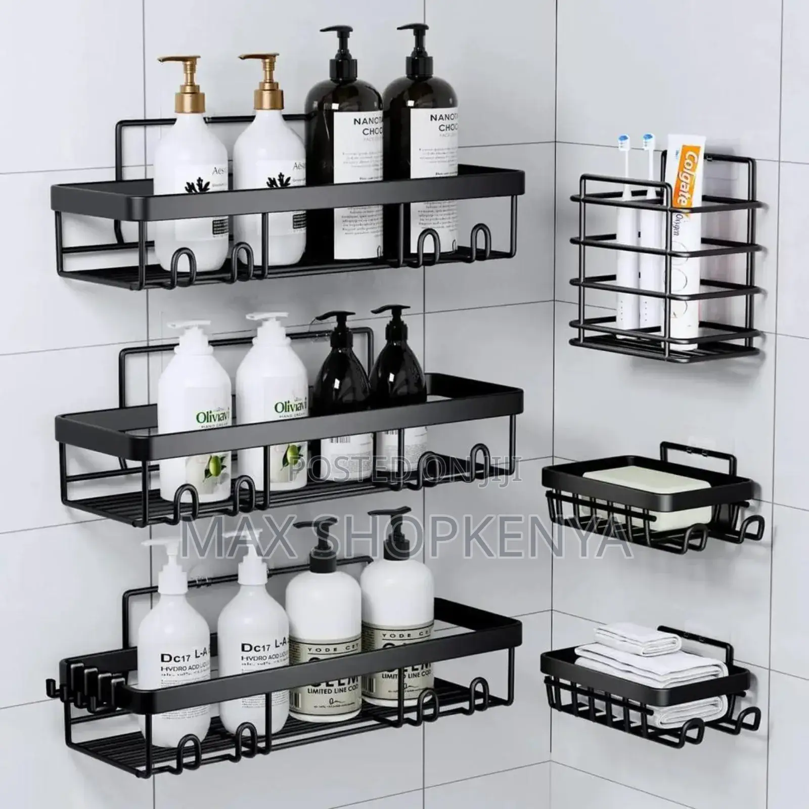 6-Pc Shower Caddy - Spacious Bathroom Shower Organizers