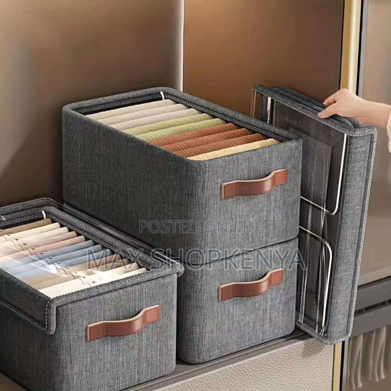 Collapsible Fabric Organizer With a Cover / Storage Basket