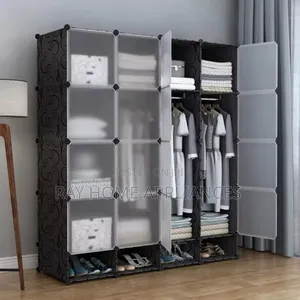 Portable 4- Column Plastic Wardrobes