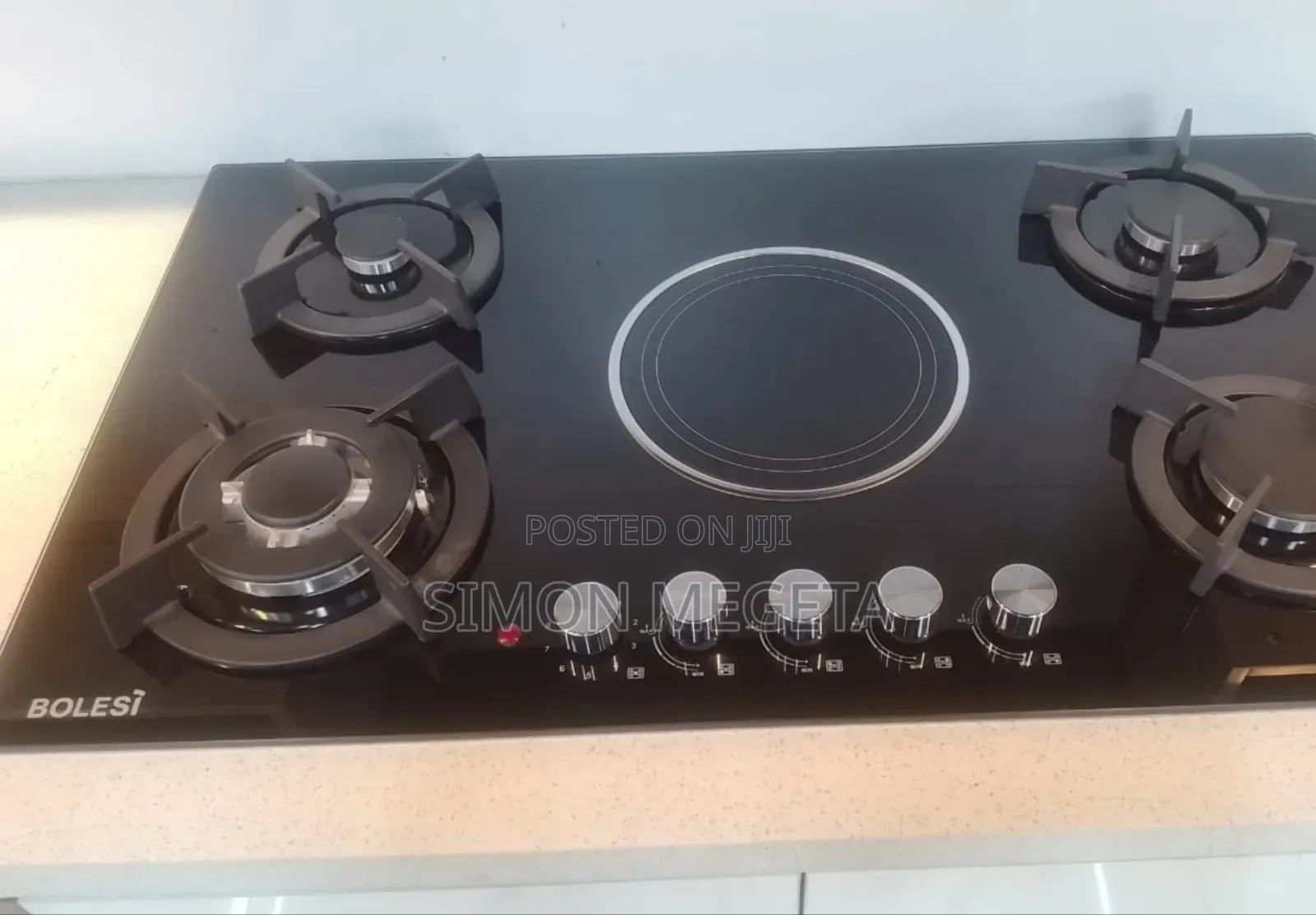 Bolesi Hob 4 Gas Burners +1 Infrared Electric, Gas Sensor