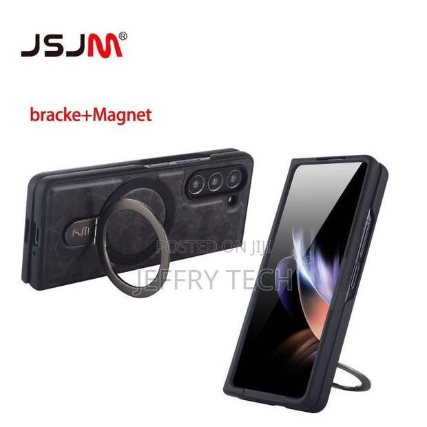 Samsung Galaxy Z Fold 7 Quality Leather Case With Adjustable Kickstand - thumbnail 2