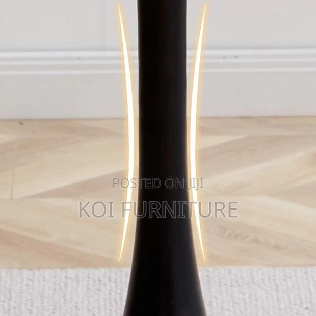 Coffee Table; Black Round Eames Marble Dining Coffee Table - thumbnail 4
