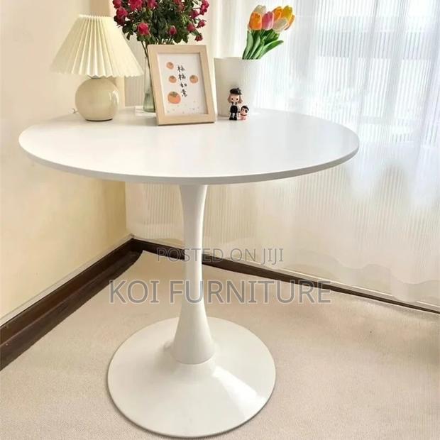 Coffee Table; Black Round Eames Marble Dining Coffee Table - thumbnail 6