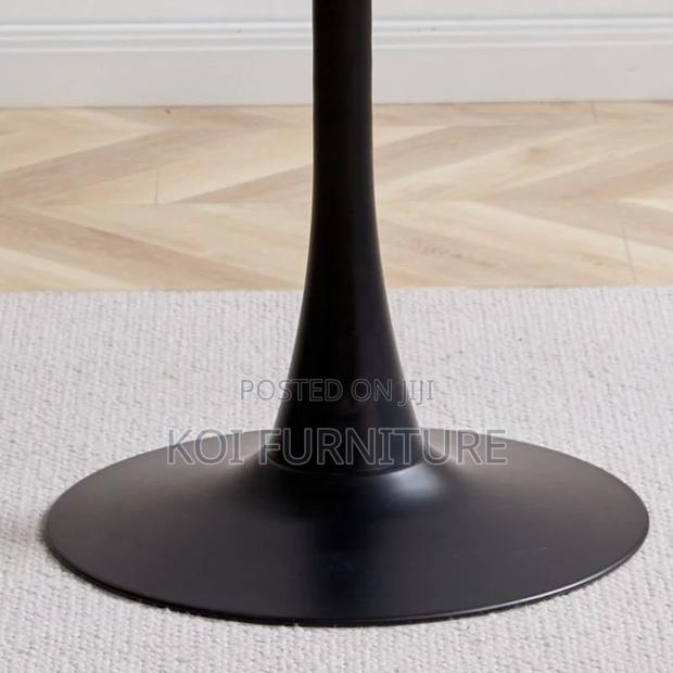 Coffee Table; Black Round Eames Marble Dining Coffee Table - thumbnail 7