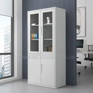 Office Cabinet; 2-door Metallic Filing Office Cabinet