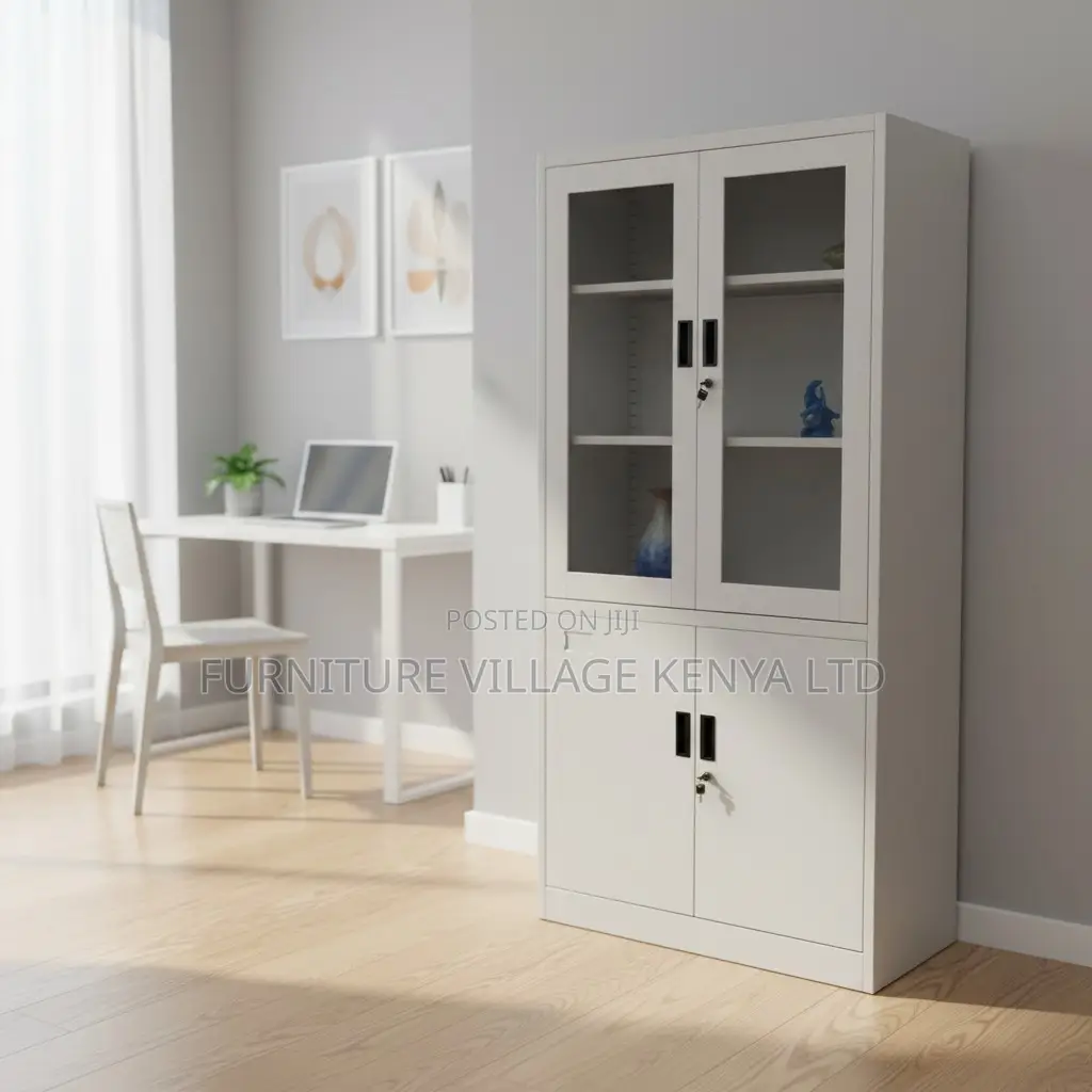 Office Cabinet; 2-door Metallic Filing Office Cabinet